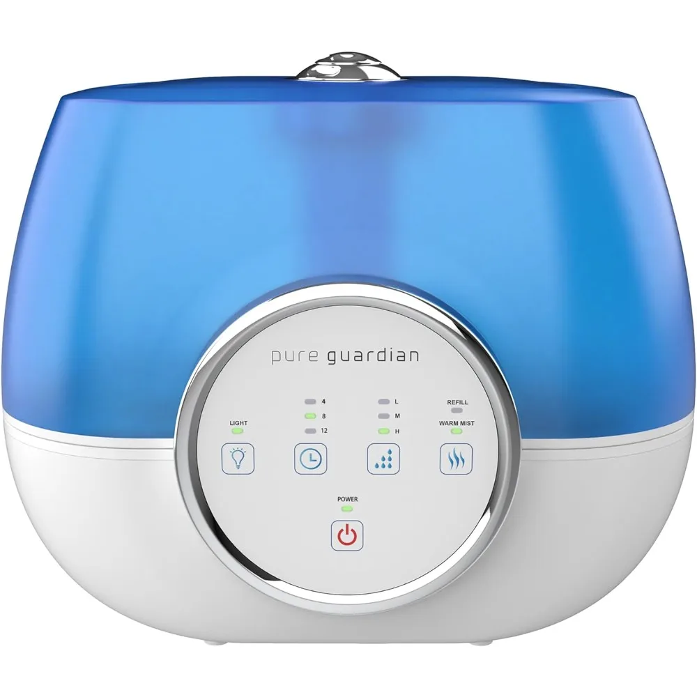 

Ultrasonic Warm and Cool Mist Humidifier for Bedrooms, Quiet, Filter-Free, 120 Hr, 2 Gal Treated Tank Surface Resists Mold