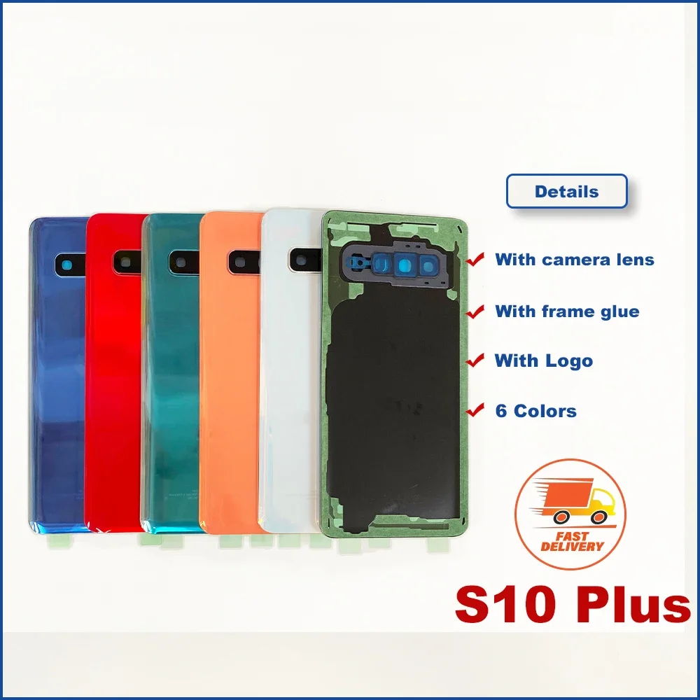 S10+ Battery Back Cover For Samsung Galaxy S10 Plus G975U Replacement Rear Glass For Samsung Galaxy S10plus G975F