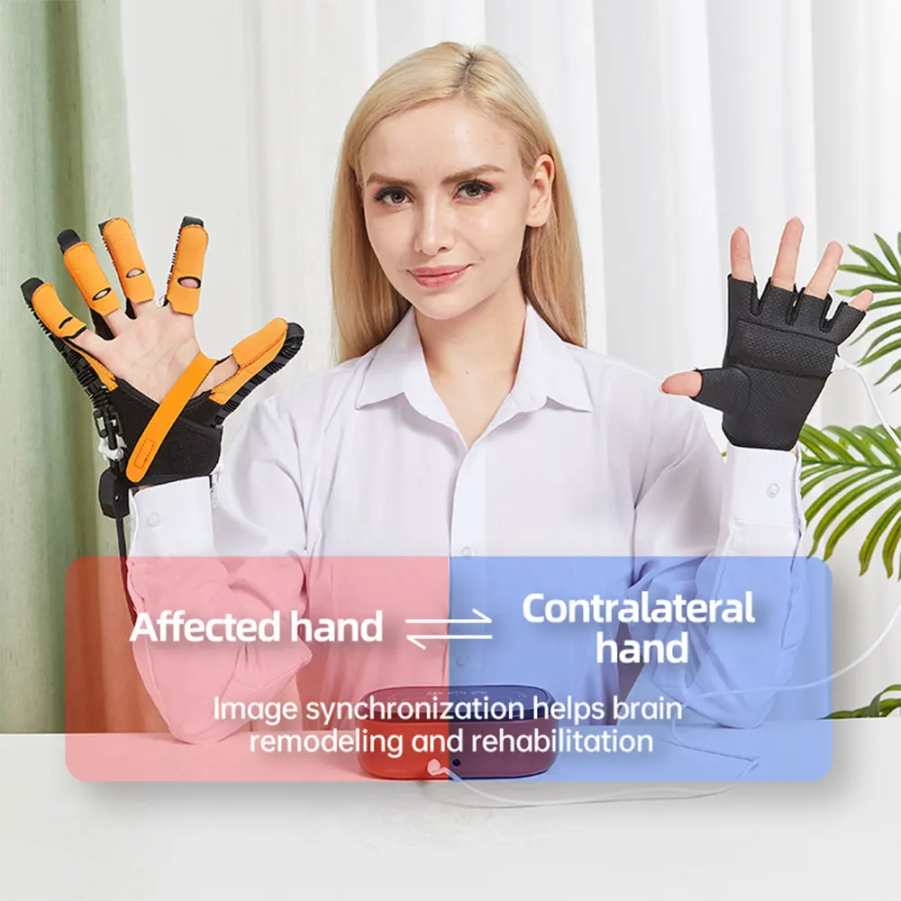 Robotic Rehabilitation Hand Glove, Hemiplegia Stroke Finger Training Equipment, Electric Hand Function Rehab Exerciser Device