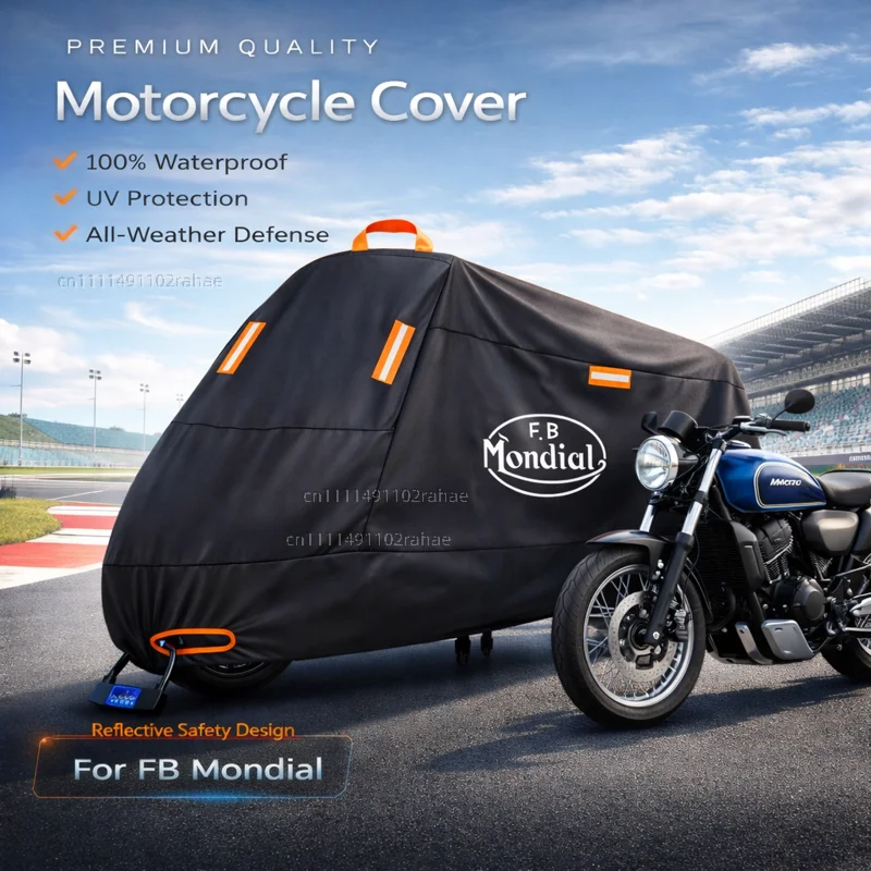 

For FB Mondial HPS 125 300 Outdoor Motorcycle Cover Waterproof Thickened Polyester UV Protective Rain Dust Sun All Weather Cover