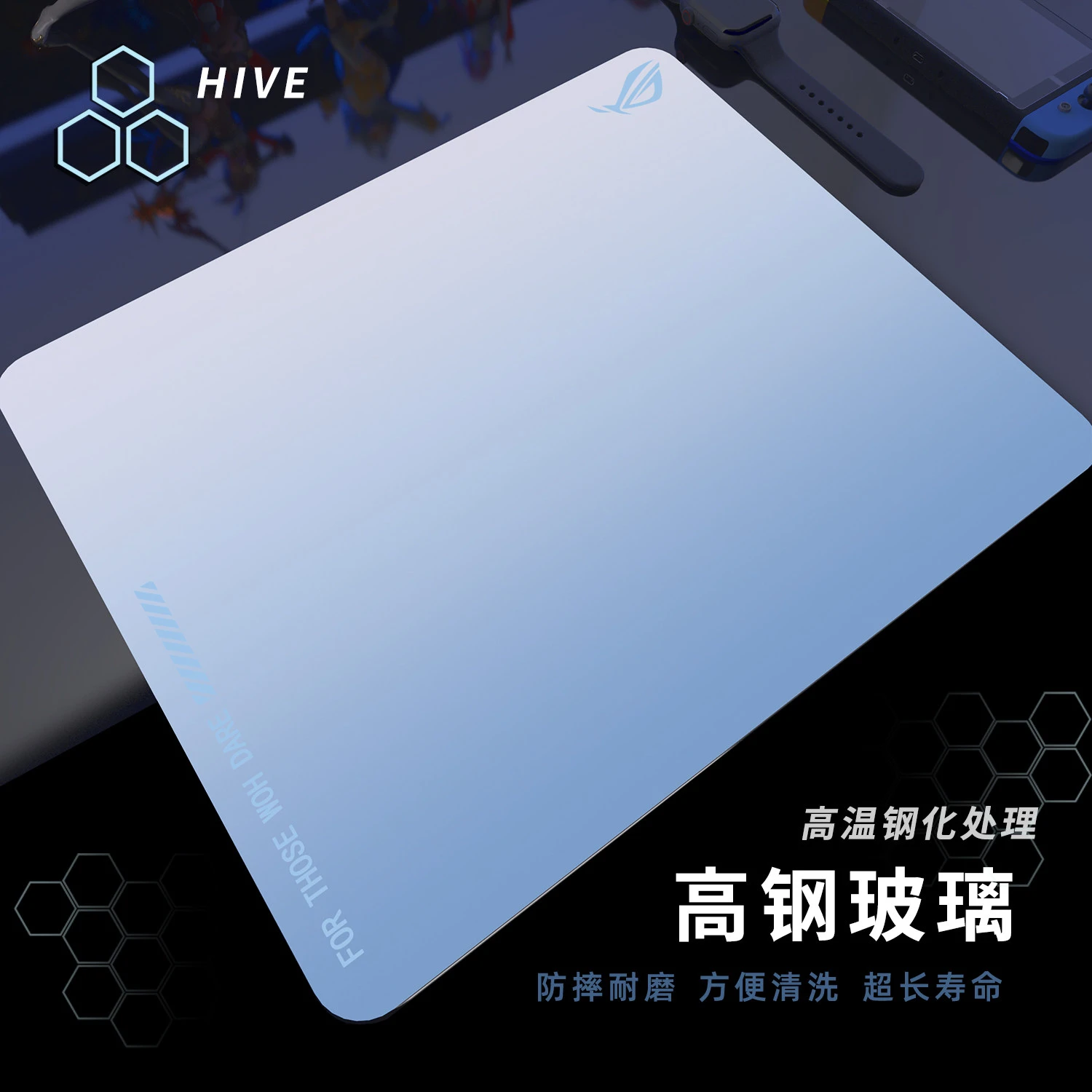 Minimalist Gradient Pink Simple Glass Mouse Pad Large Custom Frosted Surface Desk Mat Tempered FPS Office Pad Gaming Accessories