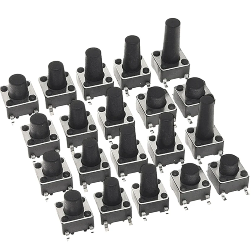 50pcs SMD Switch 6*6*4.3mm 5/6/7/8/9/10/11/12/13/14/17 6X6 4Pin Tactile Tact Push Button Micro Switch Self-reset Switches