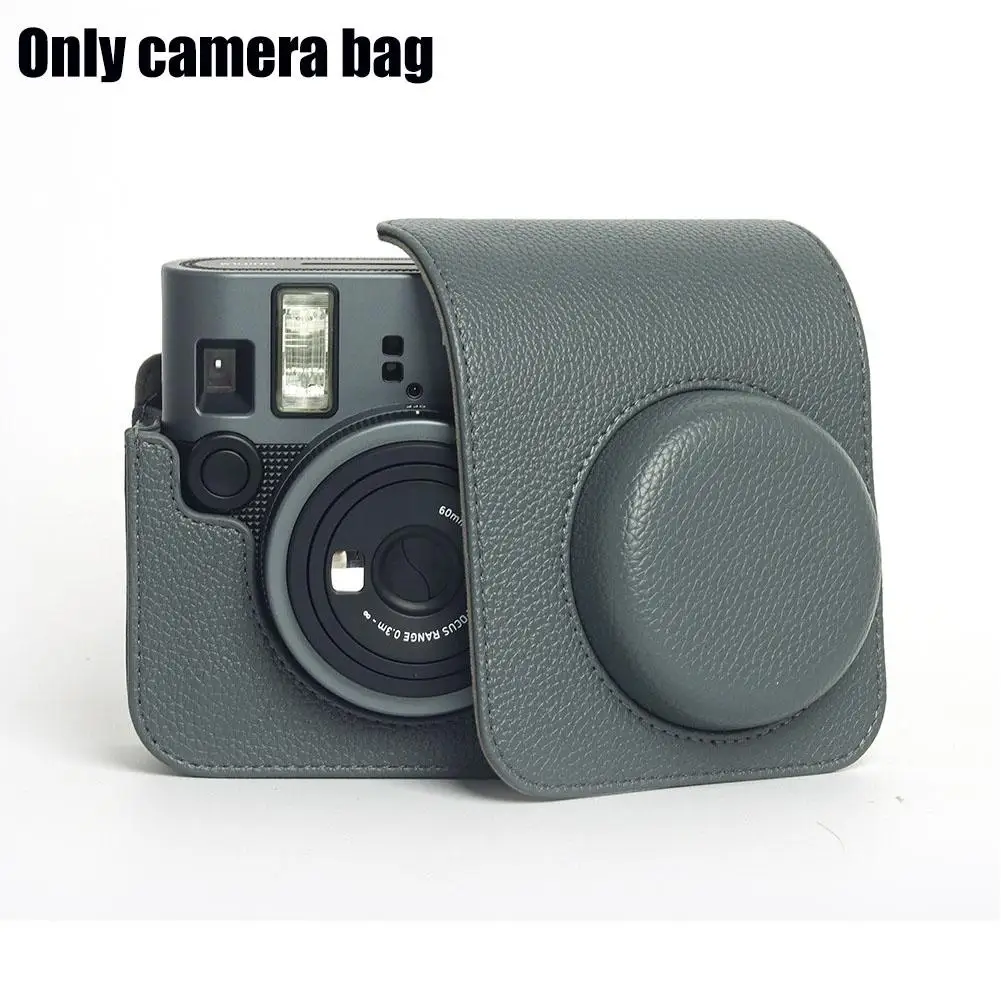 PU Leather Instant Camera Case Anti Scratch Shockproof Storage Bag Portable Retro Photography Pouch for Fujifilm Instax Mini 41
