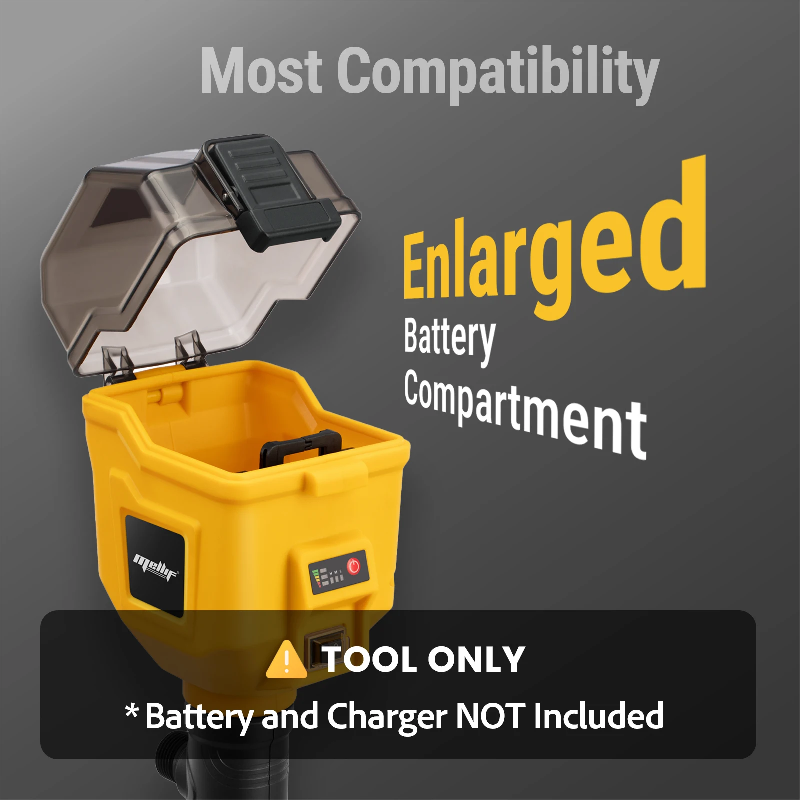 720GPH Brushless Deep Well Submersible Pump Compatible with Dewalt 18V 20V Battery, Sump Pump for Pool Garden Pond (Tool Only)
