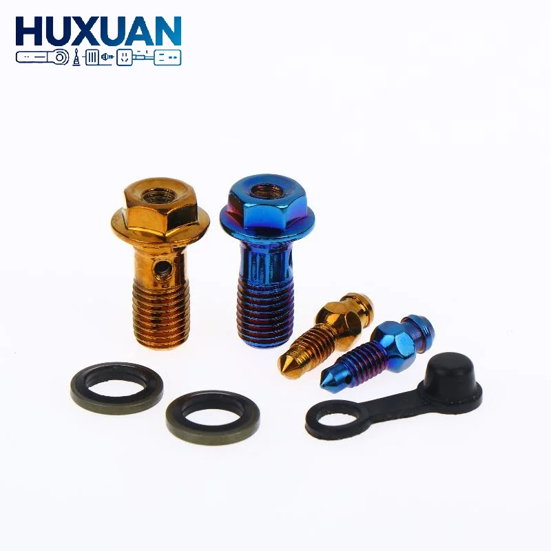 1Set Motorcycle Accessories Brake Bleed Screw Banjo Bolt M10*1.25mm /1.0mm