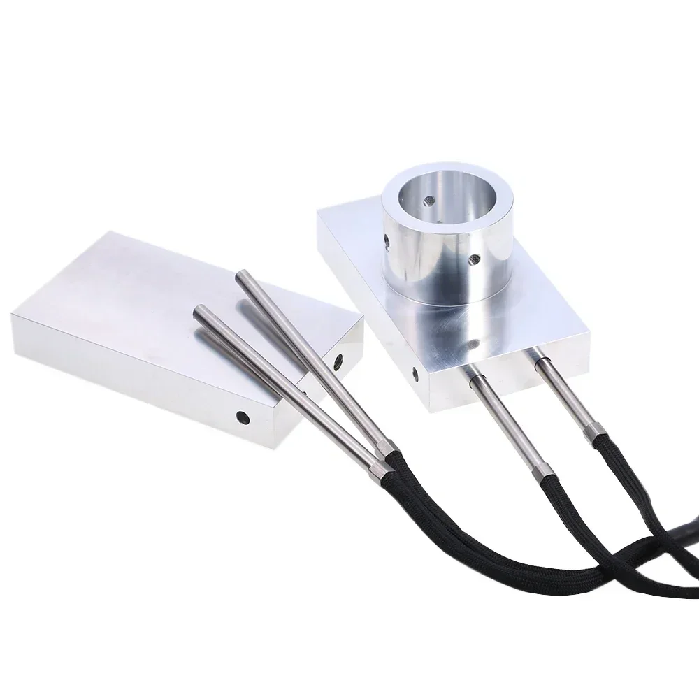 4x7inch Rosin Press Plate Kit with 4pcs Heating Rod and Double Pid Temperature Controller Module DIY Build 10-20 Ton Rosin Press