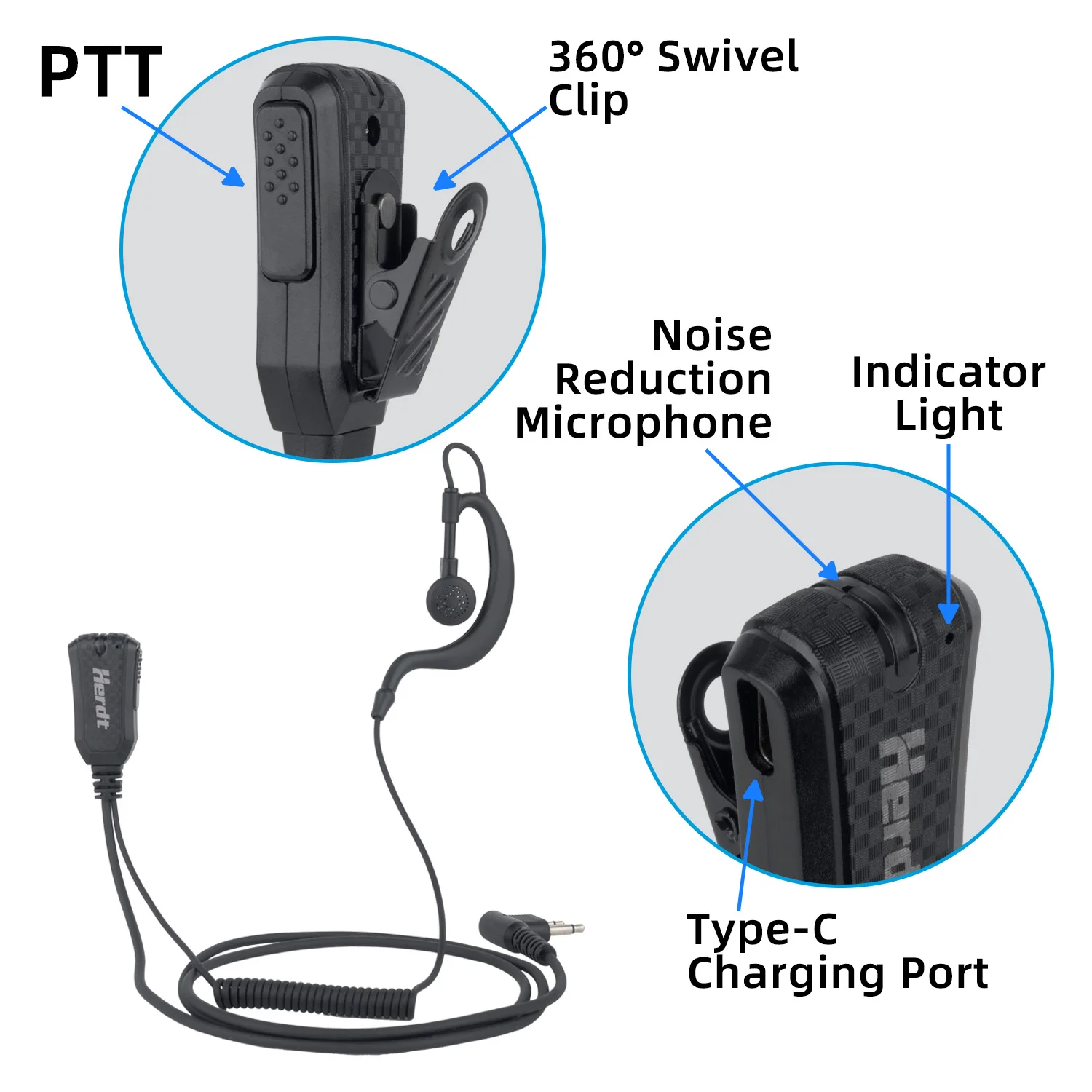 walkie talkie Noise-cancelling headphones filter out ambient noise and identify human voices