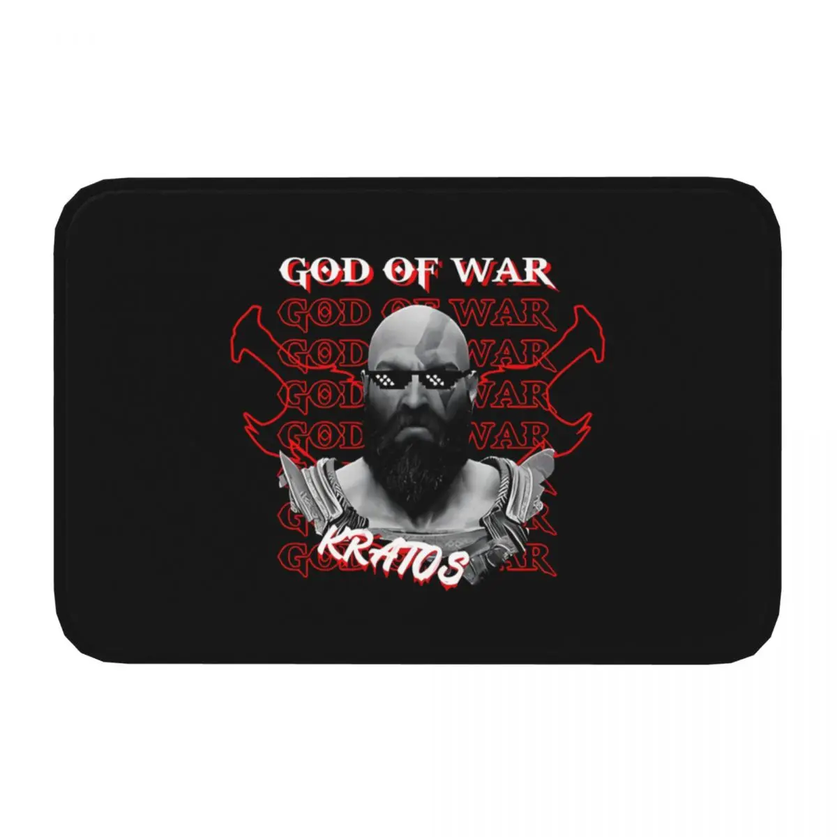 God Of War Ragnarok Game Bath Non-Slip Carpet KRATOS GOD OF WAR - Streetwear Style Bedroom Mat Entrance Doormat Home Decor Rug