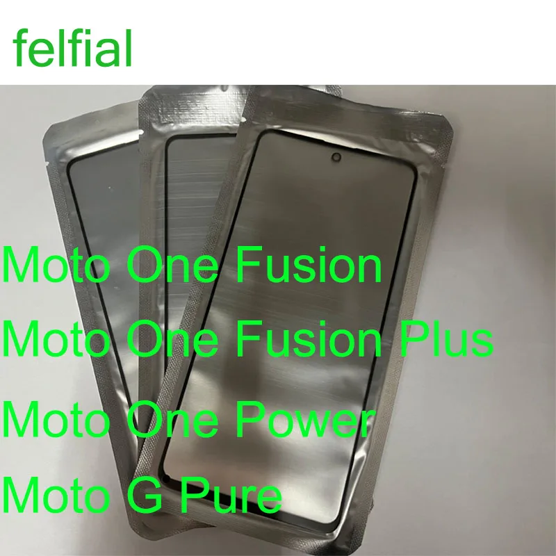 

10 шт./лот для Motorola Moto One Fusion Plus Power переднее внешнее стекло объектив сенсорный экран ЖК-панель для Moto G чистое стекло с OCA