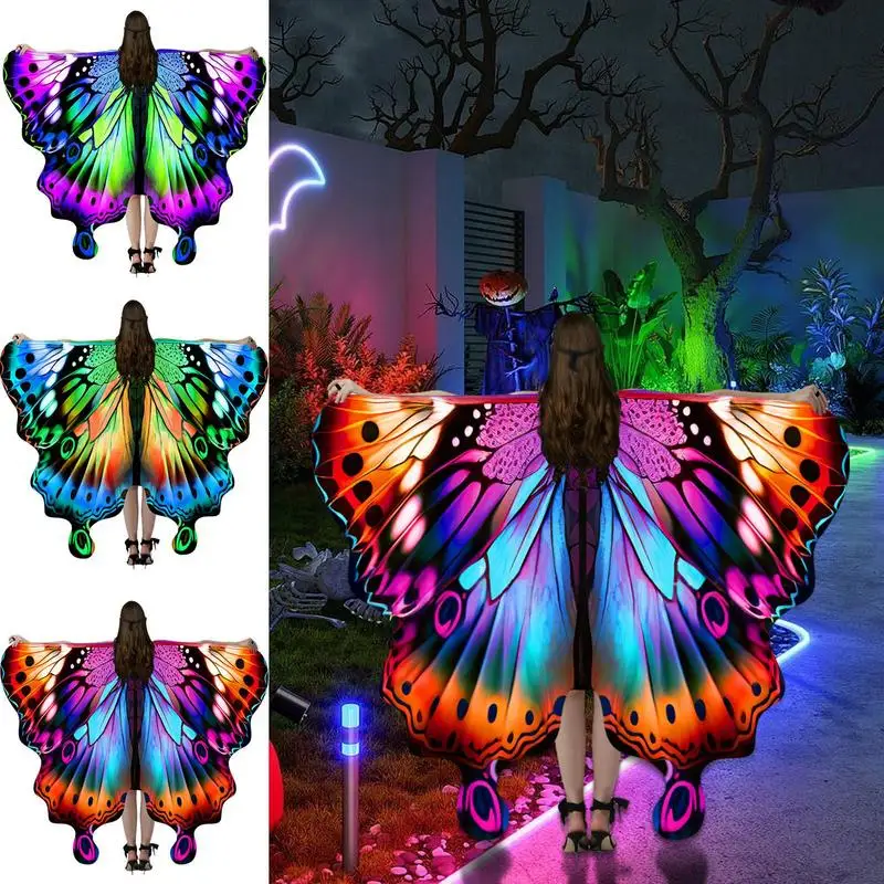 Butterfly Costume For Women Soft Butterfly Shawl Womens Halloween Costumes Novel Woman Fairy Costume Halloween Butterfly Costume