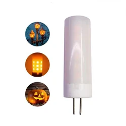 G4 12V Flame Lamp Yellow 1700K 1800K LED Bulb Flame Effect Atmosphere Decoration Holiday Bulb 3W Garden Chandelier Crystal Bulb