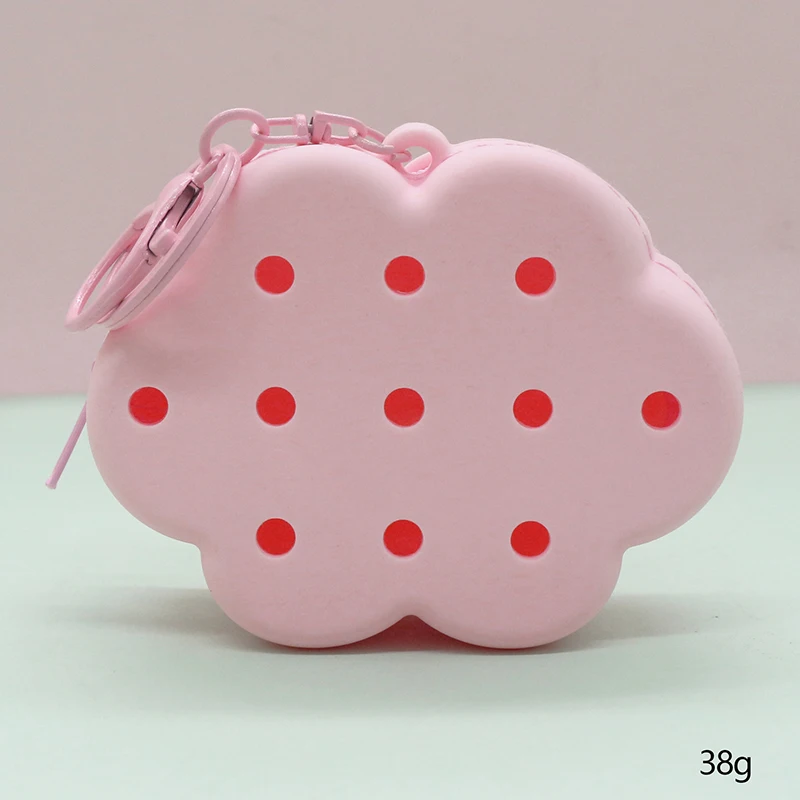 10pcs Coin Purses DIY Silicone Plain Different Shaped Hole Ear Line Storage Bag Mix Color