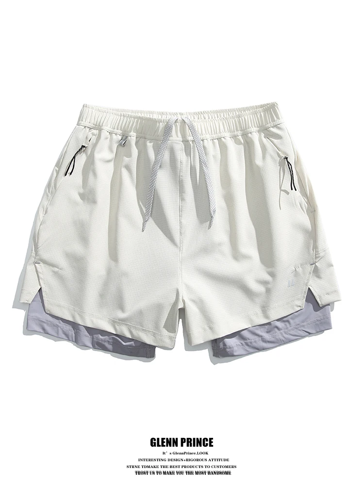 

Мужские брюки для бега GPstudio, летние уличные двухслойные брюки для езды на велосипеде, дышащие, удобные, со средней высокой талией