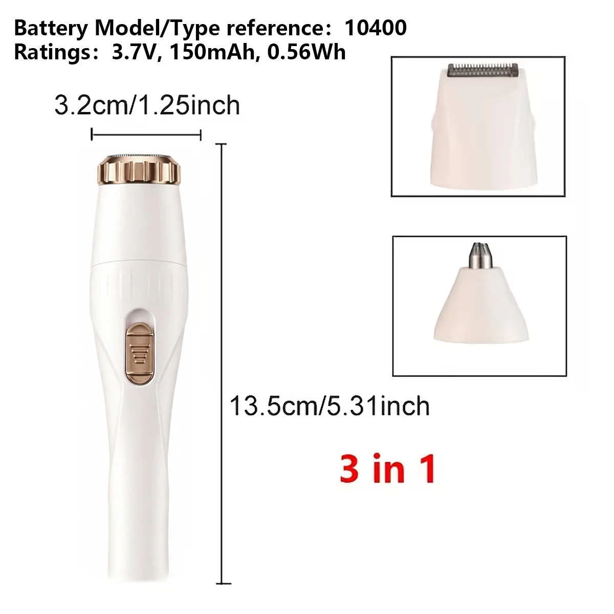 2-in-1 Dual-Head Electric Shaver, Suitable for Facial and Body Hair Removal, Nose Hair Trimmer, Ideal for Intimate Areas, Legs, Bikini Line, and Underarms - Rechargeable Lithium Battery, USB Charging, Ideal Holiday Gift, Hair Removal Shaver | Modern Razor Design | Stainless Steel Blades