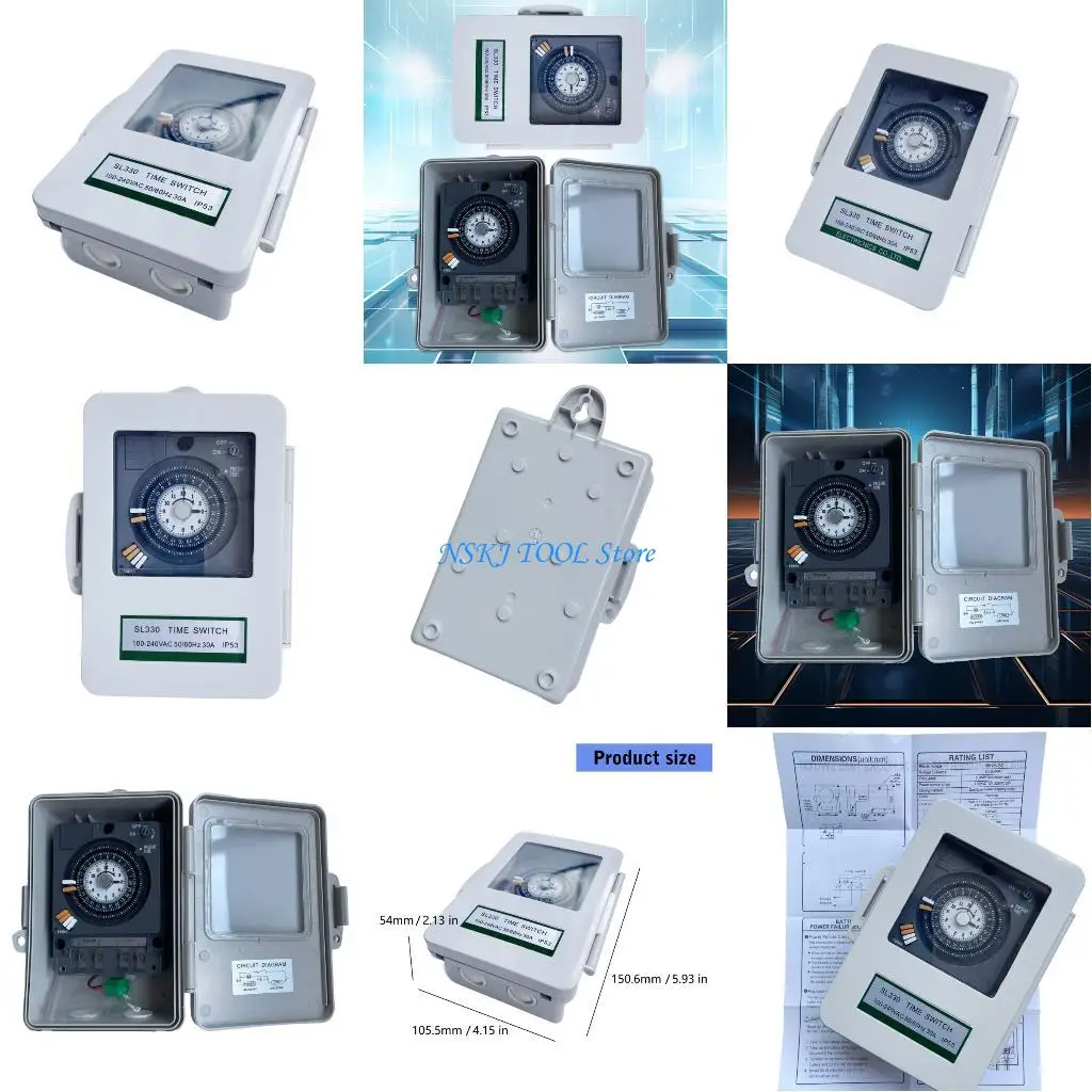 

L8RC Mechanical Timing Device With 30A Current ABS Housing Mechanical Timer Switches For Manufacturing Plant And Exhibition