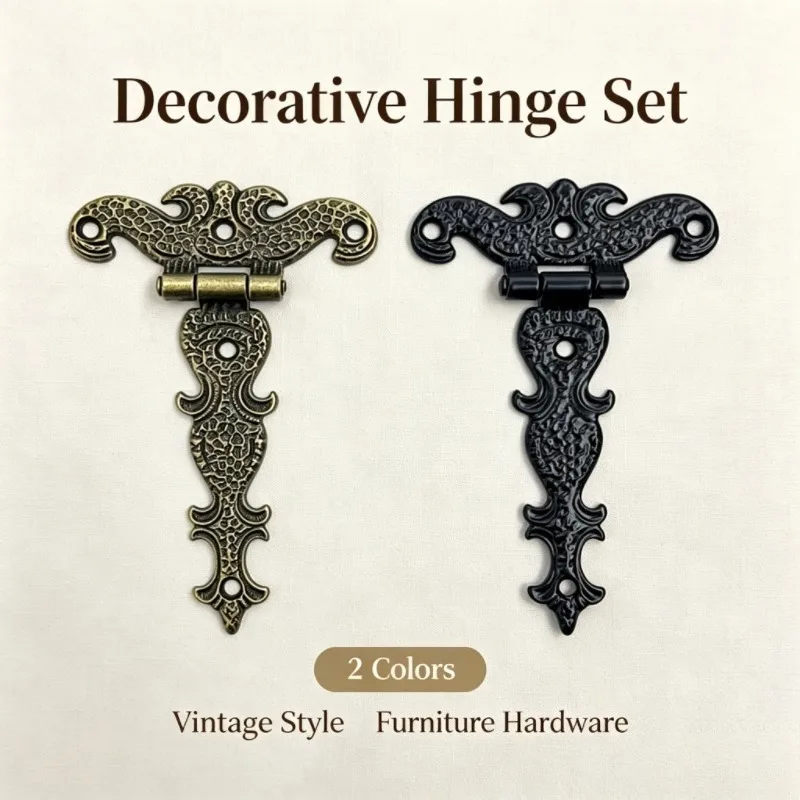 1Pcs 113mm Antique Bronze Black Hinge for Wooden Cabinet Wardrobe Door Chest Jewelry Box