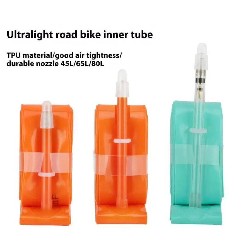 

Сверхлегкая велосипедная камера, дорожная велосипедная шина из ТПУ, длина клапана 65 мм, супер легкая трубка для дорожного велосипеда