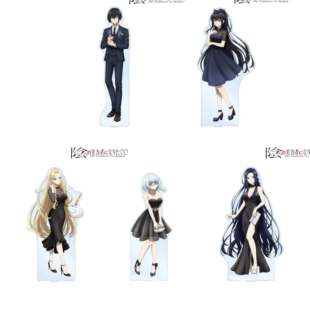 Fans Gifts Anime The Eminence In Shadow HD Figures Beta Party Dress Code Ver Acrylic Stand Desktop Ornament Series About 15cm