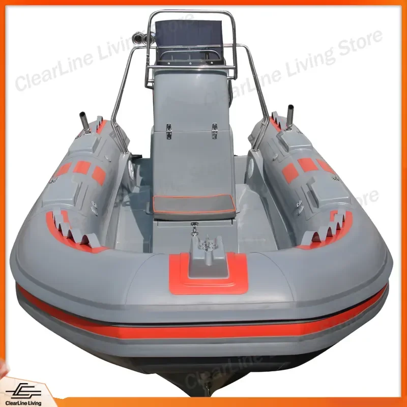 Inflatable Boat Fiberglass Dinghy Marine Engine Flood Wave Rescue Raft Heavy Duty Rubber Tender Fishing Kayak for Sea Lake