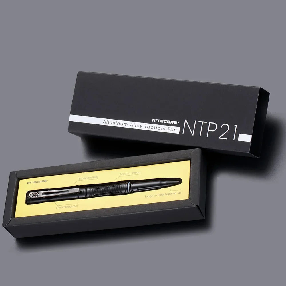 Imagem -04 - Nitecore Multifuncional Auto Defesa Ferramenta Tático Tungstênio-bisel Alumínio Alloy Pen Disjuntor de Vidro Clipe de Aço Inoxidável Ntp21