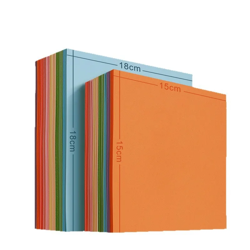 100/200/300pcs Square Origami Paper Double Sides Solid Color Folding Paper Multicolor Kids Handmade DIY Scrapbooking Craft Decor