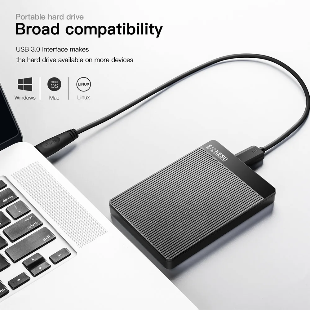 KESU Portable External Hard Drive 1TB USB3.0 High-Speed Storage Device for PC, Laptop, PS4, PS5, Mac,File Backup & Data Storage