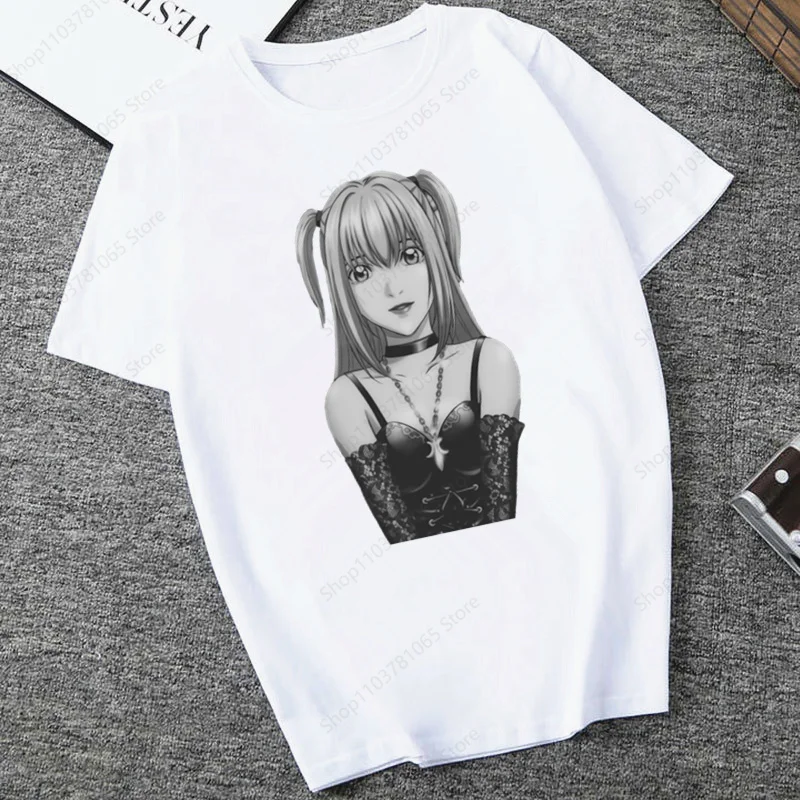 Misa Amane Print Funny Graphic T Shirts Women Summer Harajuku Girls Streetwear Camisa Casual O Collar Custom Shirt