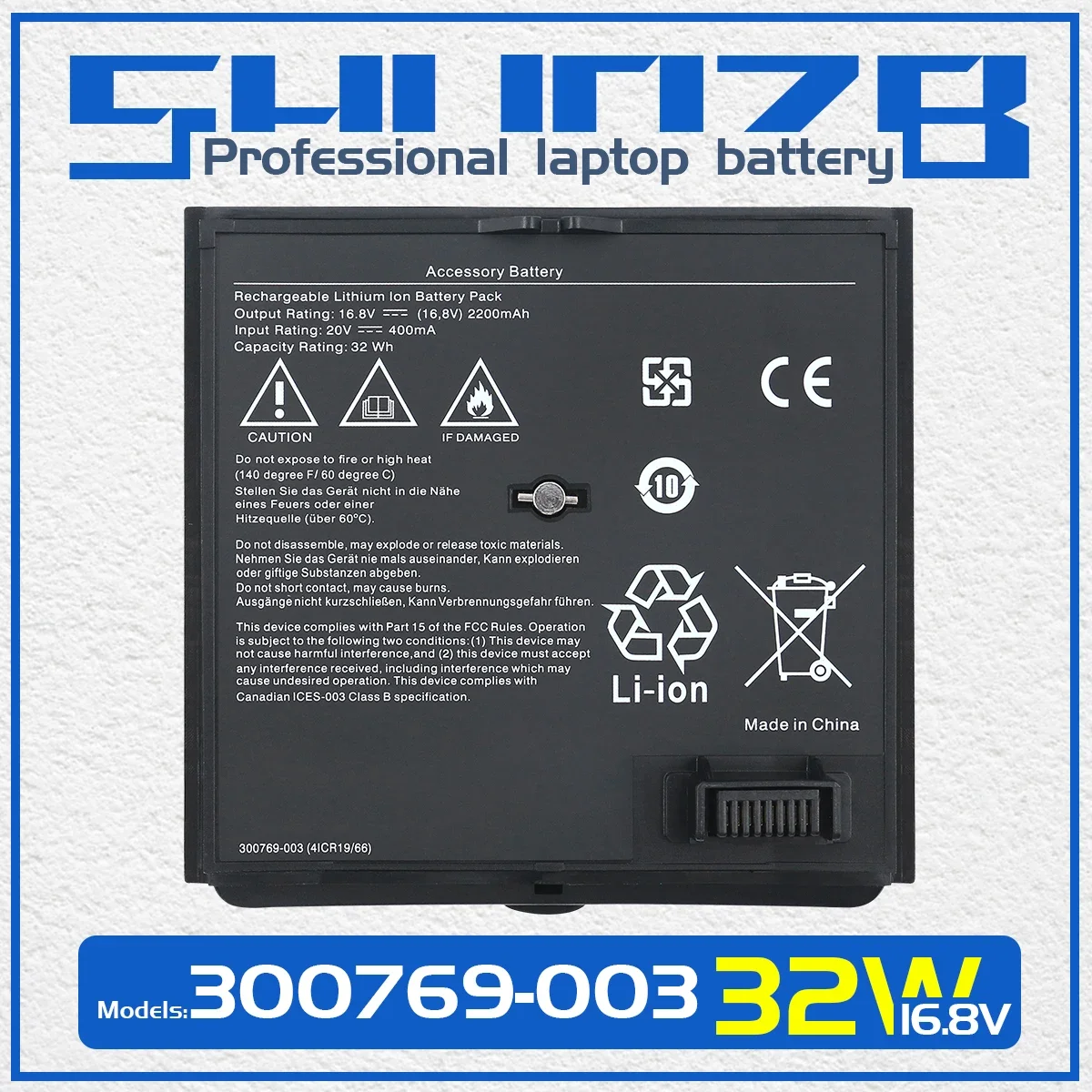 

SHUOZB 300769-003 Replacement Battery For BOSE SoundDock SoundLink Air Mini I Bluetooth 300769-002 300769-004 300770-001 16.8V