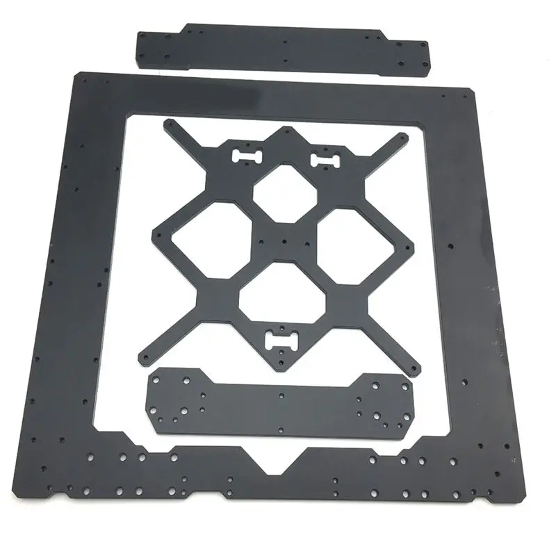 

AY14 - Комплект запасных частей для 3D-принтера Prusa I3 MK3: алюминиевая рама, черный алюминиевый профиль и гладкие стержни.