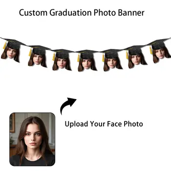 10件組客製化畢業照片橫幅個人化畢業三角旗橫幅2025年畢業主題派對裝飾 10 最佳銷售 畢業裝飾 - №3