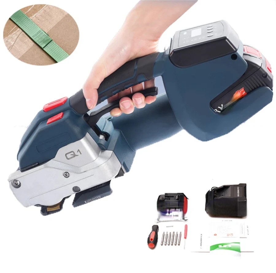 

Automatic Electric Strapping Machine with 1 Battery Portable Digital Display Packing Tool for 10-16mm PET PP Belt