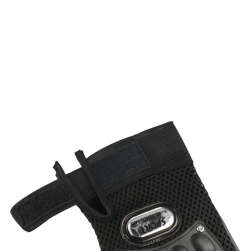 Sports Men Motocycle Gloves Palm Breathable Cycling Half Finger Fingerless Gloves Bicycle Gloves PU Leather Riding Gloves