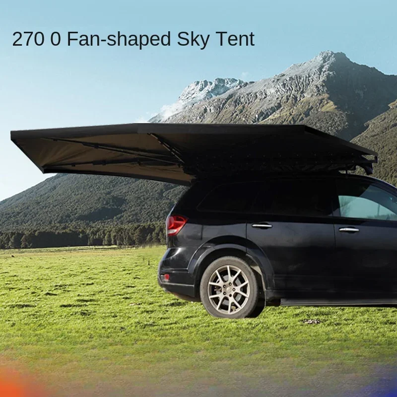 

canopy by the car is outdoor camping, and the sunshade is free to build, tent by the car is 270 quickly opened.