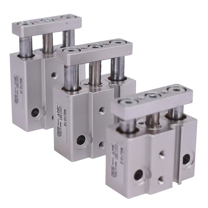 Pneumatic small three-axis cylinder  MGJ6-5 MGJ6-10 MGJ6-15 20 MGJ10-5 MGJ10-10 15 20 25 three-rod micro cylinder with guide rod