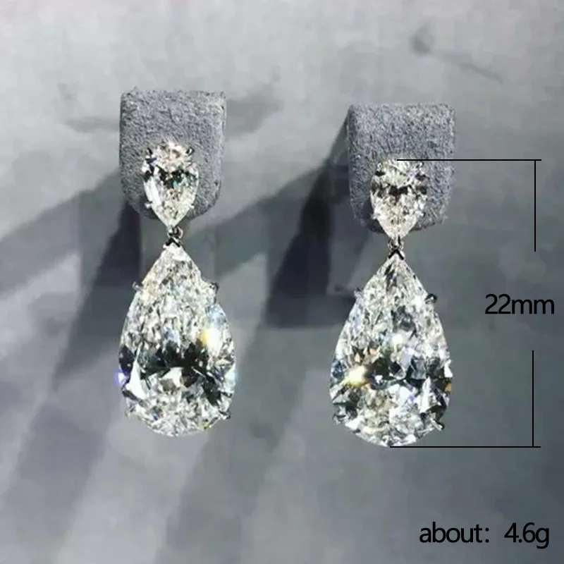 

New Trendy Waterdrop Rhinestone Stud Earrings For Women Girls Wedding Engagement Anniversary Gift Fashion Jewelry Wholesale