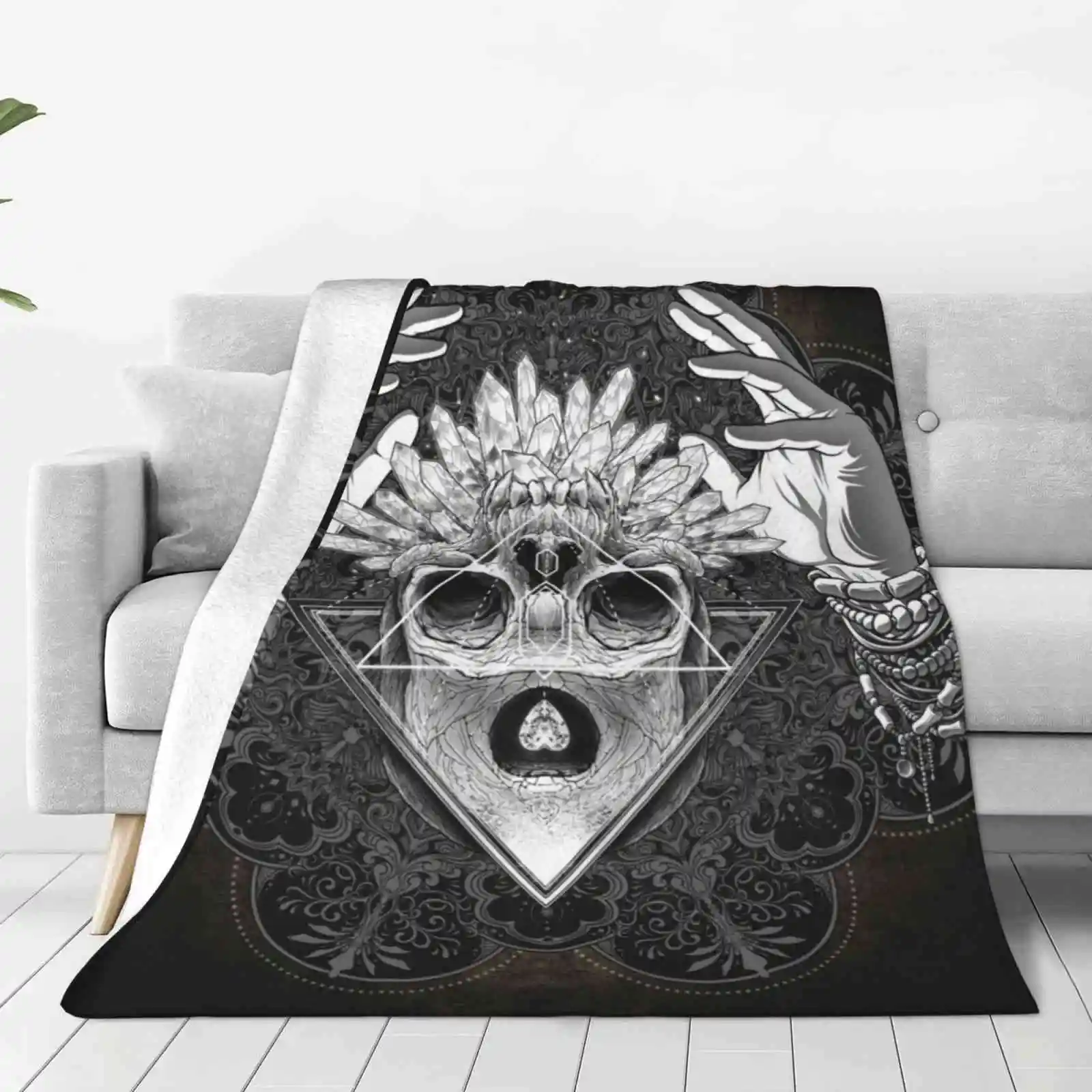 Winya No. 79 Top Quality Comfortable Bed Sofa Soft Blanket Mandala Pattern Crystal Jewelry Triangle Polysight Chicano Neo