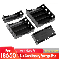 1X 2X 3X 4X 18650 Battery Holder New DIY ABS 18650 Power Bank Cases  Storage Box Case 1 2 3 4 Slot Batteries Container Hard Pin