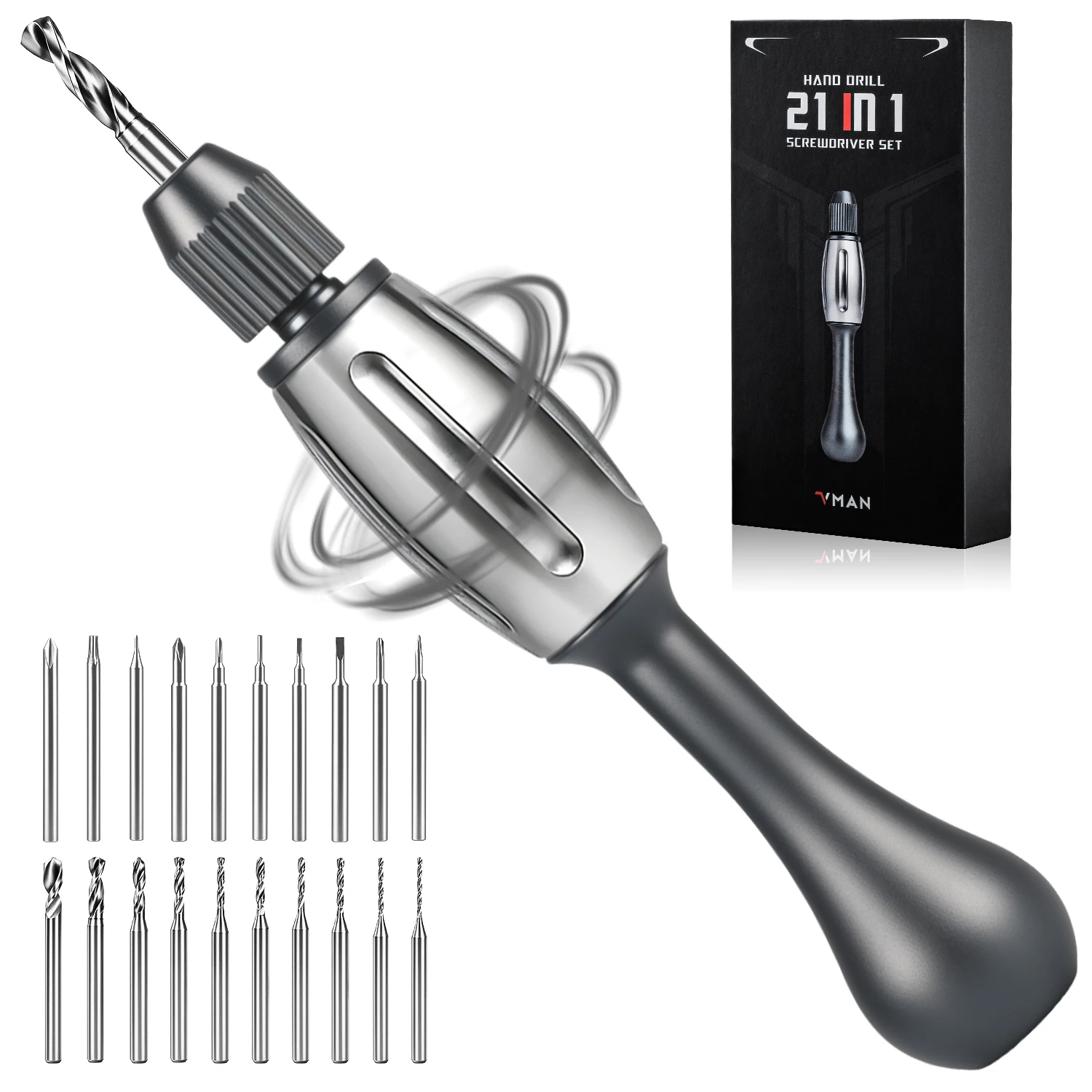 

Набор противоскользящих магнитных быстросменных бит S2 с двумя подшипниками для дрели - ювелирная смола, дерево, пластик, рабочий инструмент, ручка