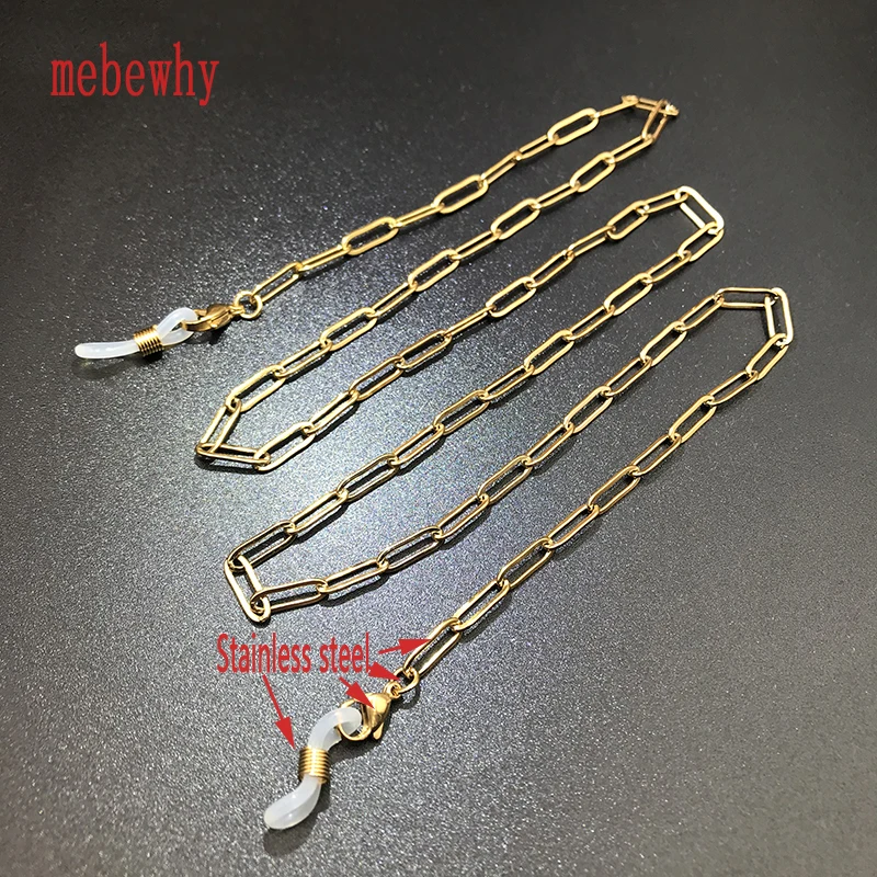 Fashion Stainless Steel Gold Silver Color Eyeglasses Chain for Women Outside Casual Sunglasses Accessory Neck Mask Hanging Rope