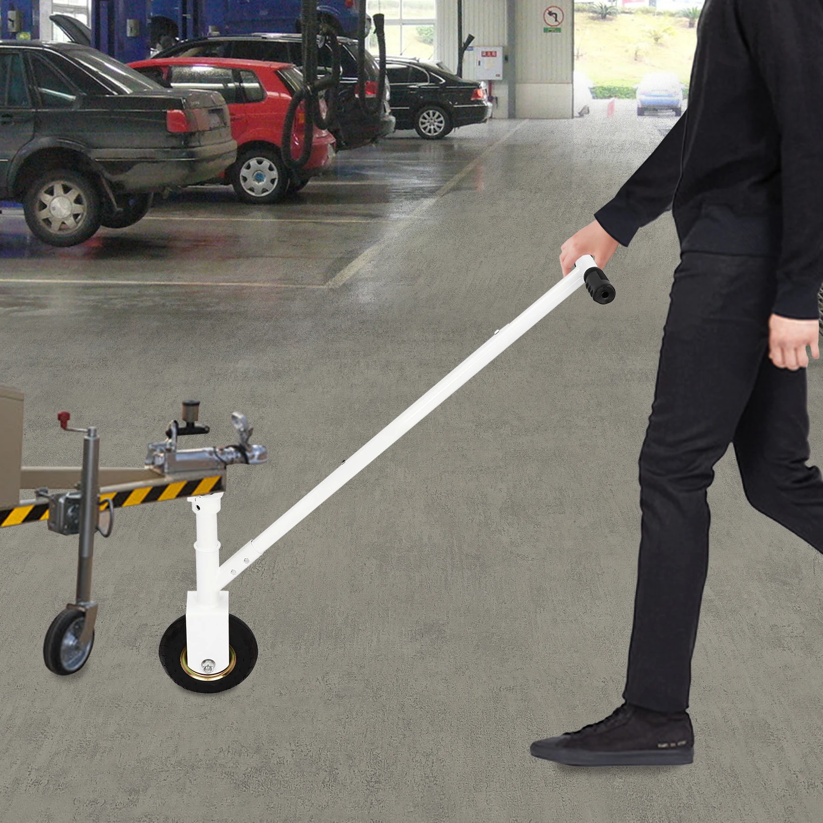 

Weight Distributing Adjustable Trailer Dolly, Steel Weight Trailer Mover With Inflatable Wheel 3000lbs Load Move Heavier