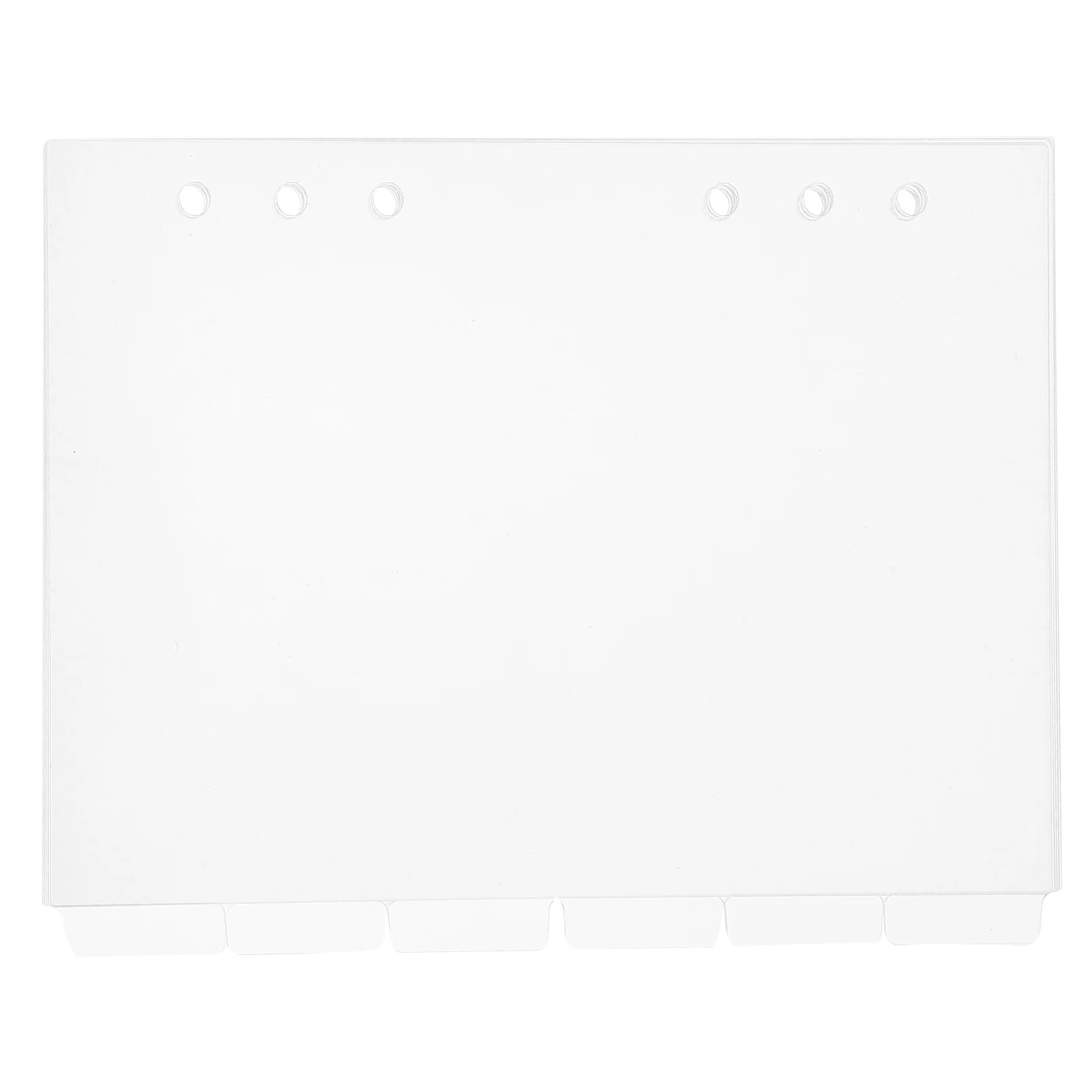 

6 Pcs Acrylic Divider Pages A5 Size Refillable Binder Tabs Index Folders Document ganizers Library Book Dividers Subject Folders
