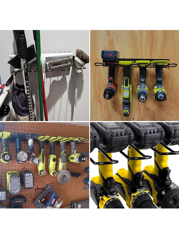 Power Tool Organizer Rack Wall Mount Floating Tool Cabinet Electric Drill Holder Heavy Duty Storage Rack for Workshop Garage