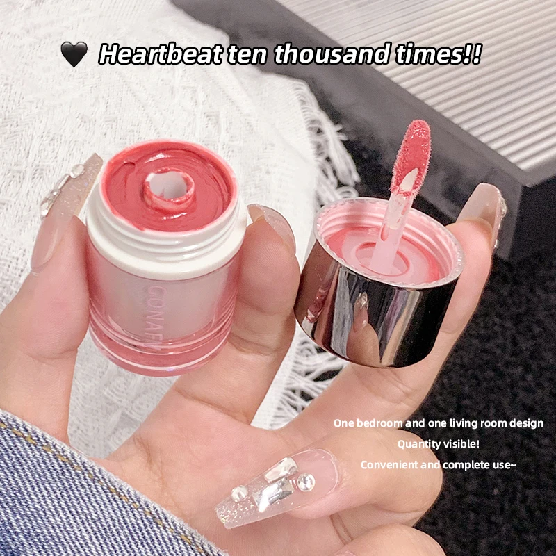 شفة جيلي QQ! عقد مرآة شفاه زجاجية شفافة في الربيع والصيف، ترطيب وتلوين، ترطيب وتساوي طالب لي