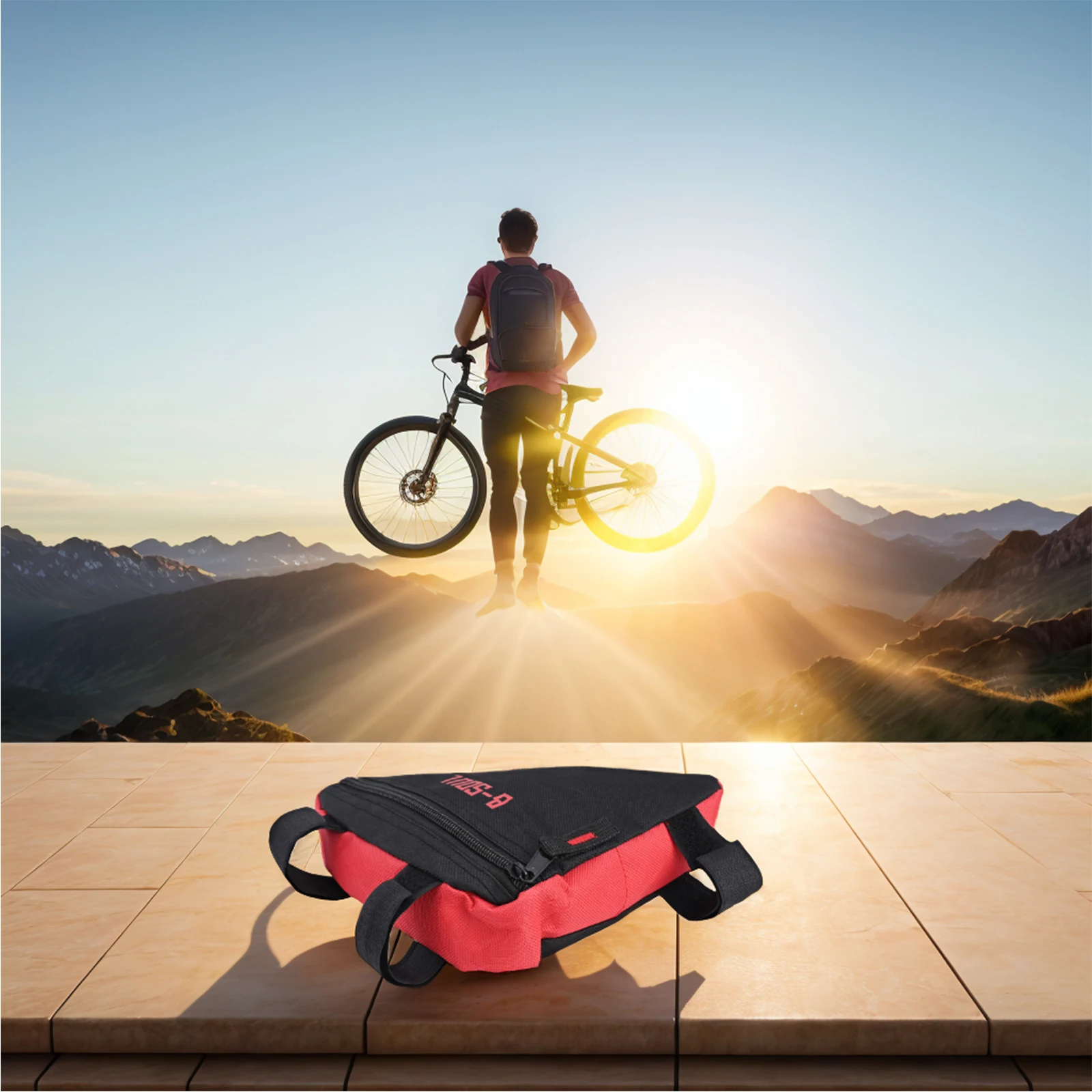 B-SOUL Bicycle Frame Front Tube Triangle Bag Cycling Bike Pouch Holder Saddle For Mountain Bike Optional Color