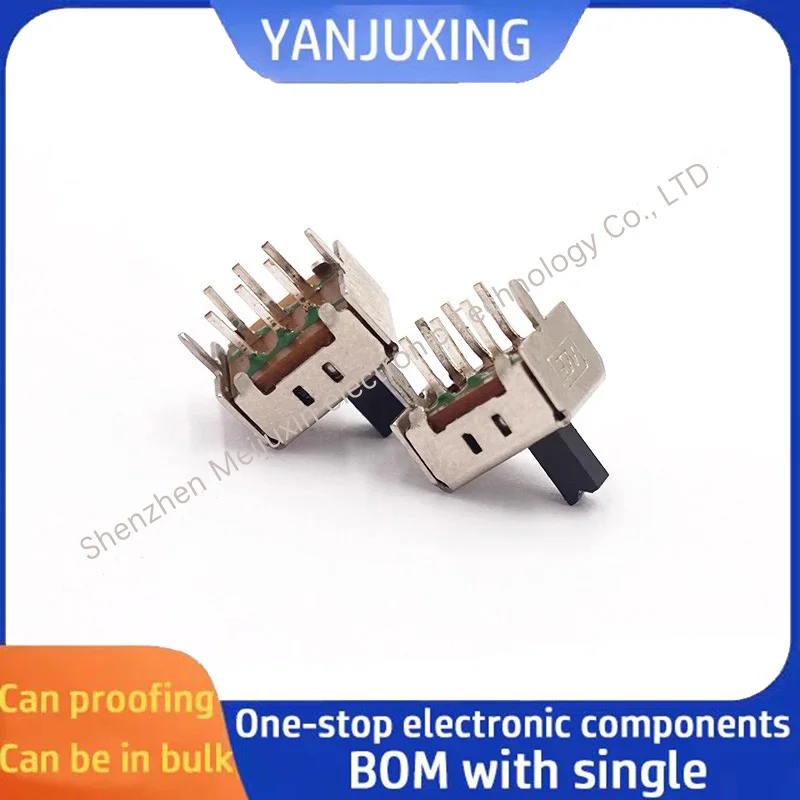 5PCS/LOT  SS-22D02 toggle switch fixed pin 2-position 6-pin band switch 2P2T double-row six-pin push switch