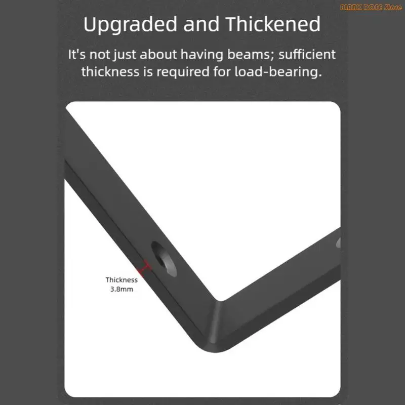 K1AE Concealed L Type Corner Brackets Rustproof Metal Shelf Support for Wall Mounted Furniture Bathroom Kitchen Organization