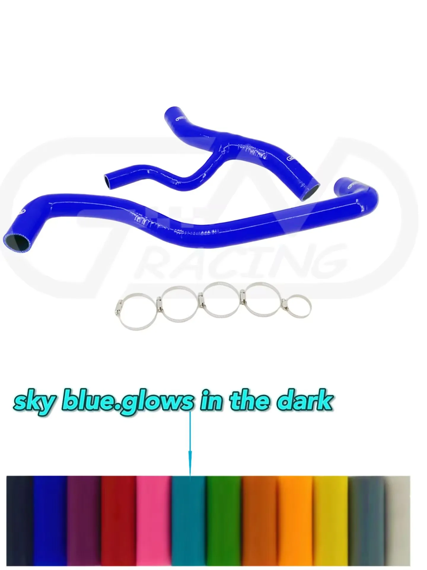 

Fit 1996-04 FORD MUSTANG GT 4.6L V8 Coolant Silicone Radiator Hose and clamps Kit