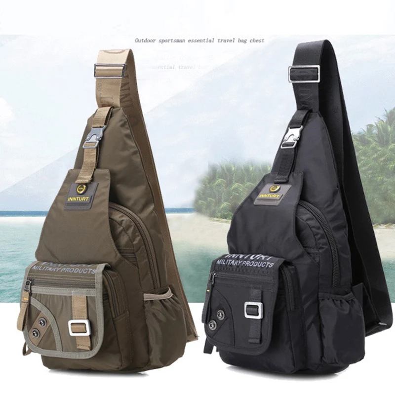 Top Quality Nylon Men Single Knapsack Rucksack Messenger Chest Bags Fashion  Travel Male One Shoulder Daypack Backpack