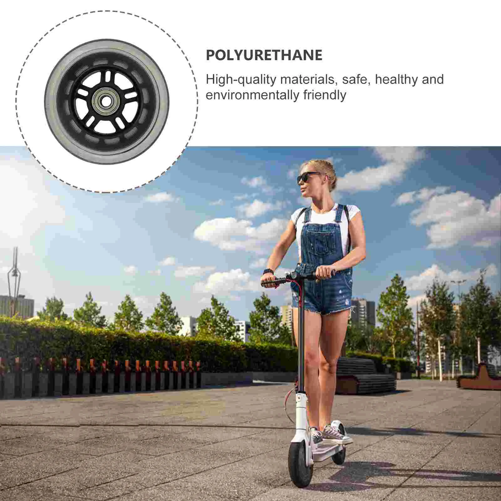 Skateboards For Children From 3 To 10 Years 100mm Scooter Wheels Mute Replacement Wheels For Luggage Suitcase Car