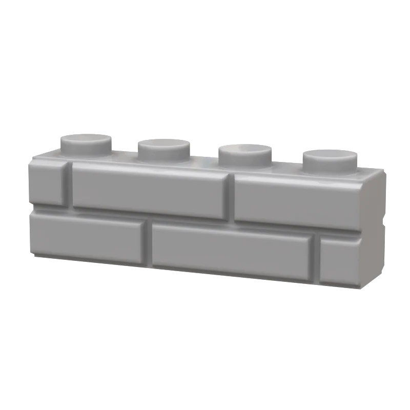 Light Gray Masonry Wall Modified Bricks 15533 1x4 Toys Building Blocks Compatible Major Brand Profile Collection